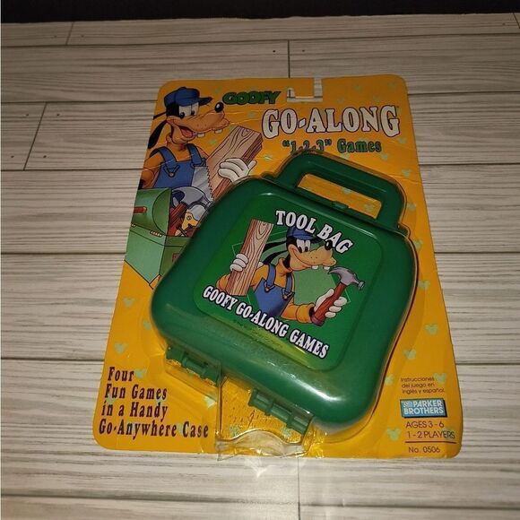 Parker Brothers Vintage 1990 Disney GOOFY GO-ALONG 1-2-3 Game Carry Case New - Picture 1 of 7
